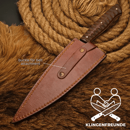 Damast Küchenmesser Gyuto – Rosenholzgriff