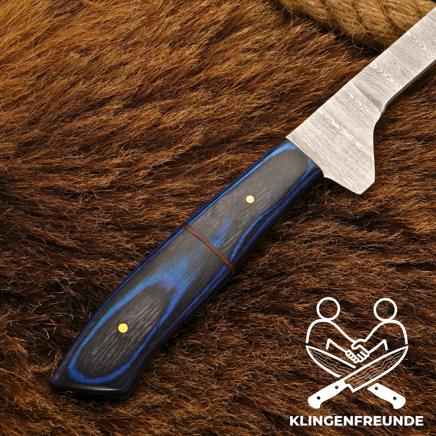 Filletiermesser aus echtem Damaststahl - Feinschliff & Gravur