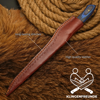 Filletiermesser aus echtem Damaststahl - Feinschliff & Gravur