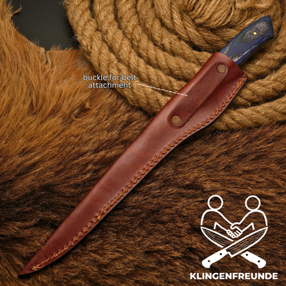 Filletiermesser aus echtem Damaststahl - Feinschliff & Gravur